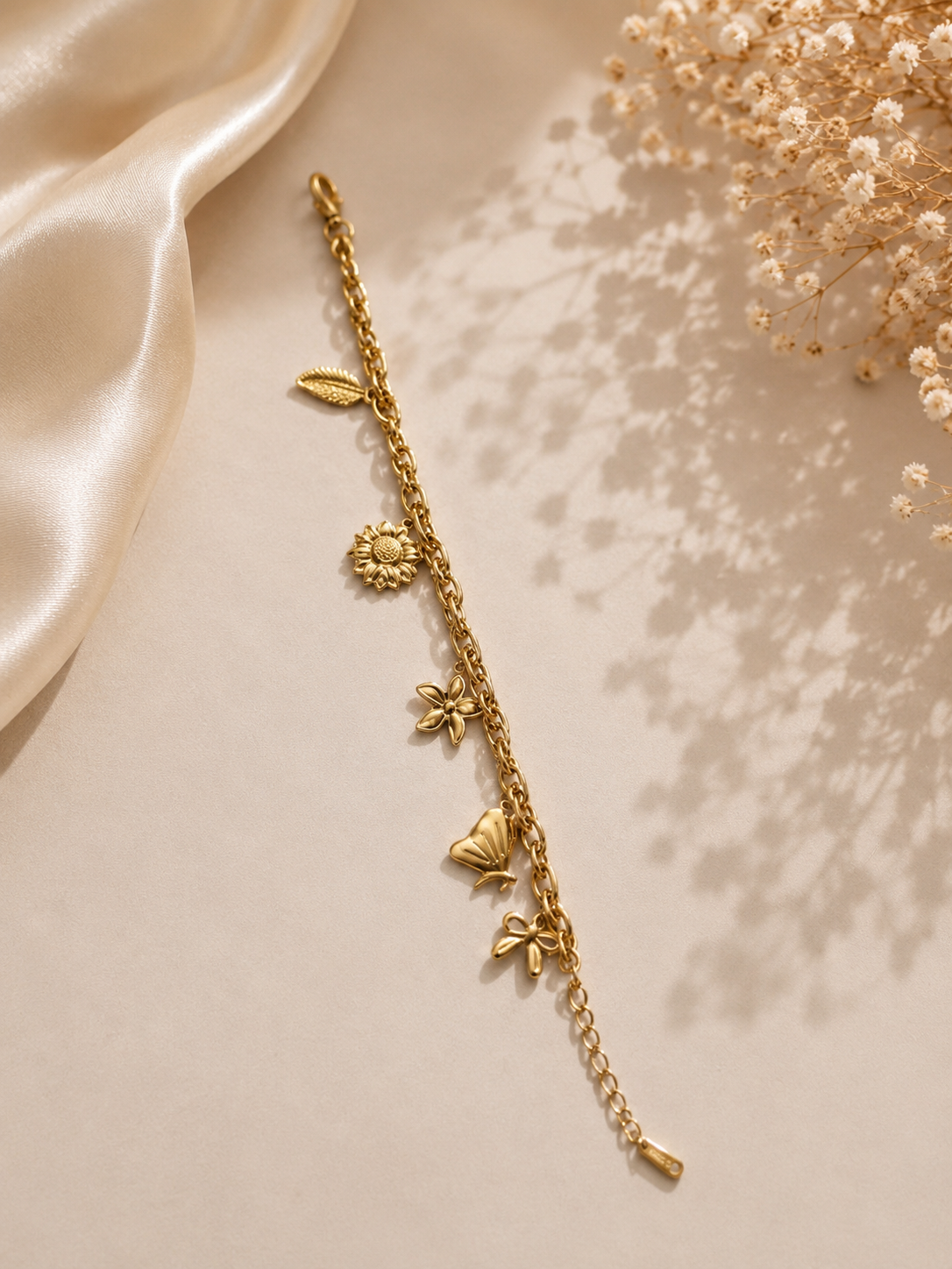 Floral Charm Bracelet