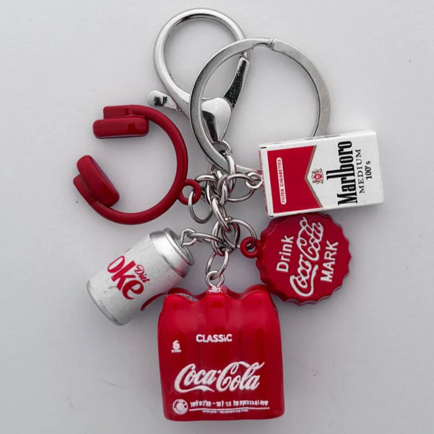 Coca-Cola Retro Charm Keychain