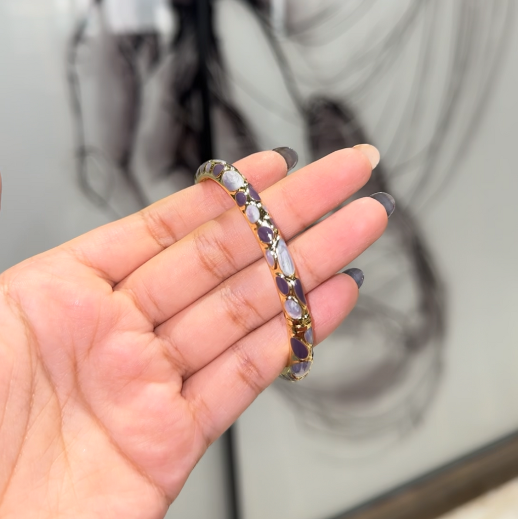 Purple Enamel Kada