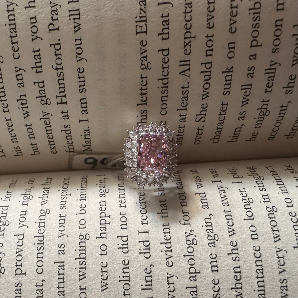 Pink Crystal Statement Ring