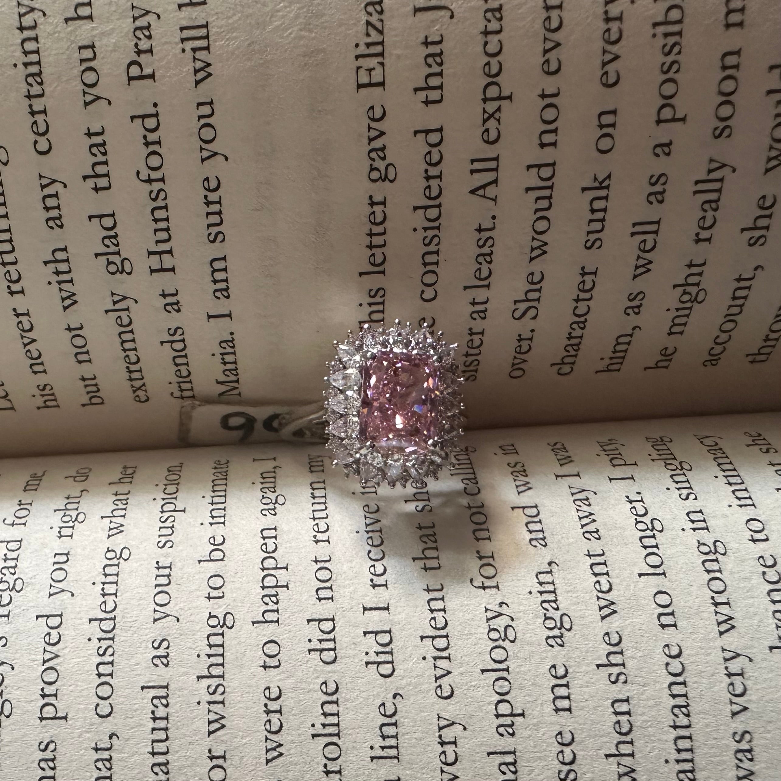 Pink Crystal Statement Ring