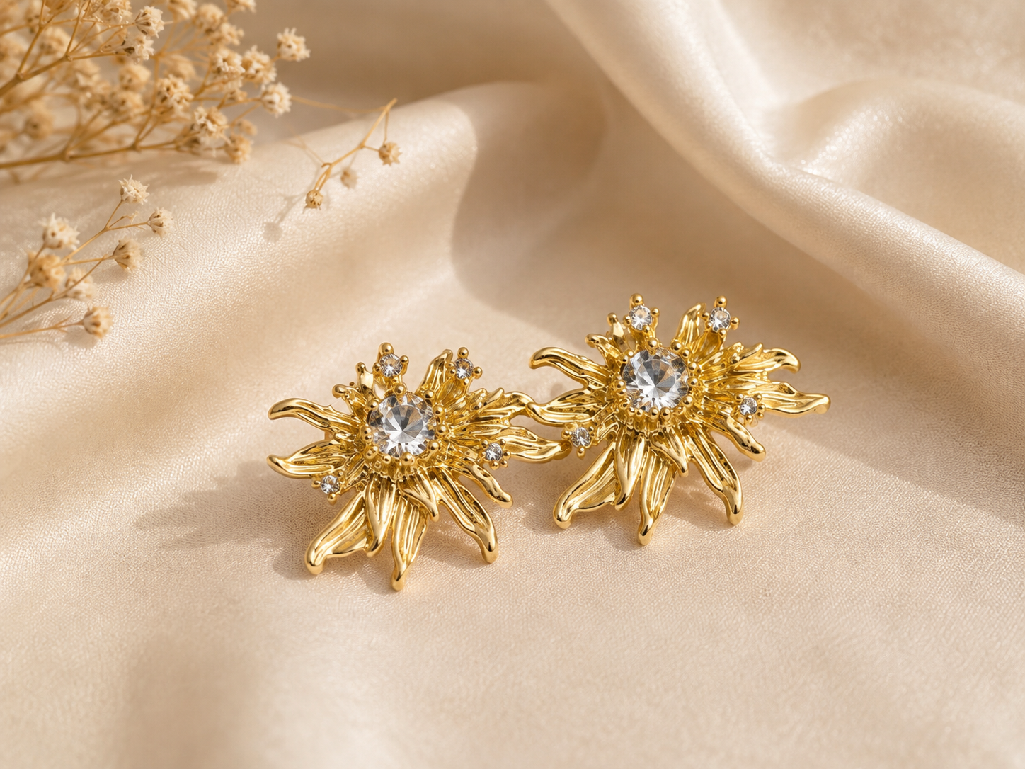 Sunburst Crystal Earrings
