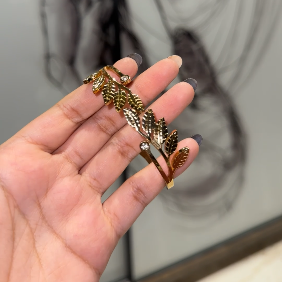 Golden Leaf Cuff Bracelet