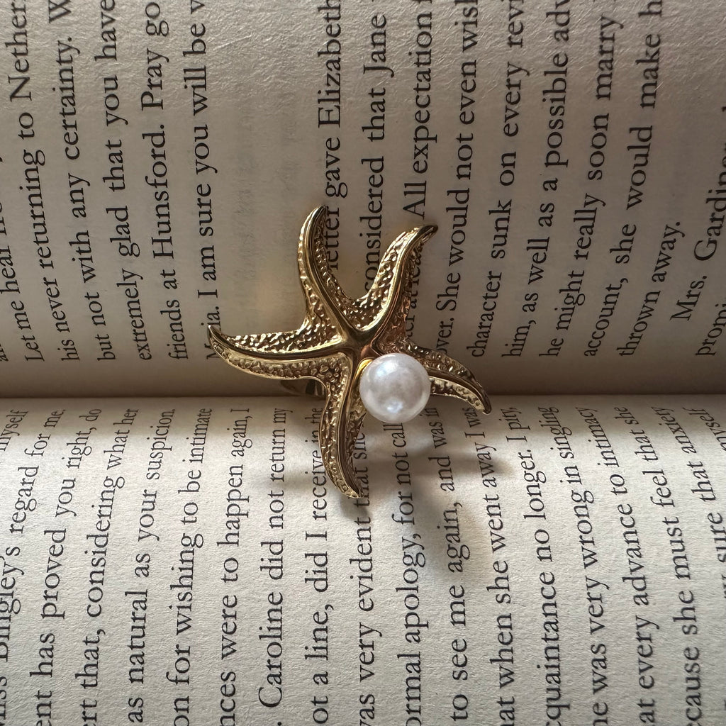 Pearl Starfish Ring