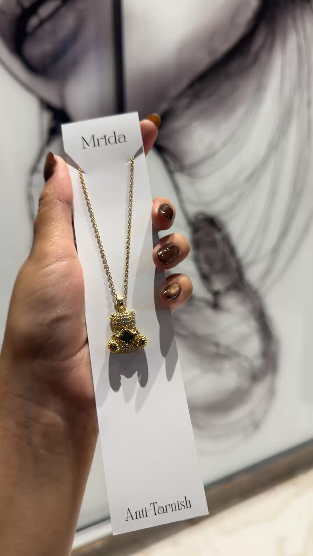 Emerald Teddy Pendant