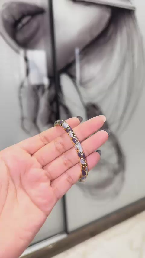 Purple Enamel Kada
